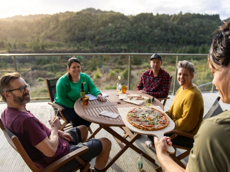 Timber Trail Lodge accommodation in Pureora Forest.