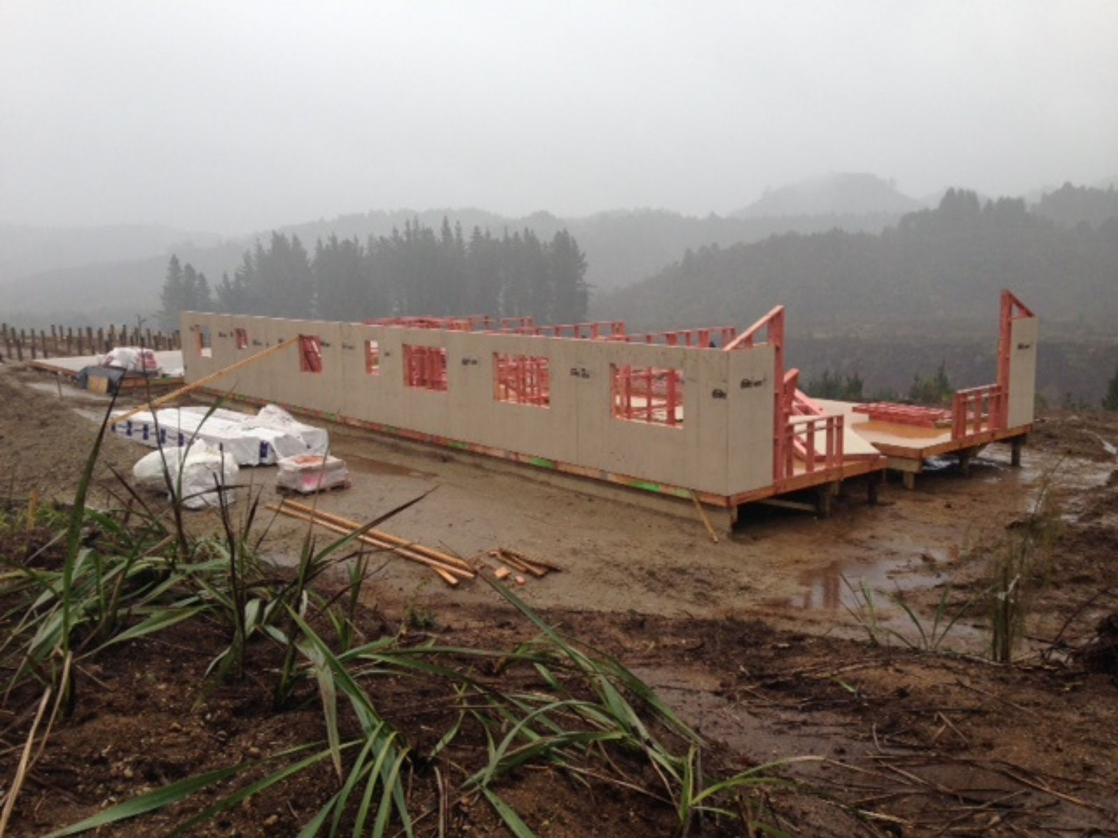 Accommodation at the halfway point of the Timber Trail.